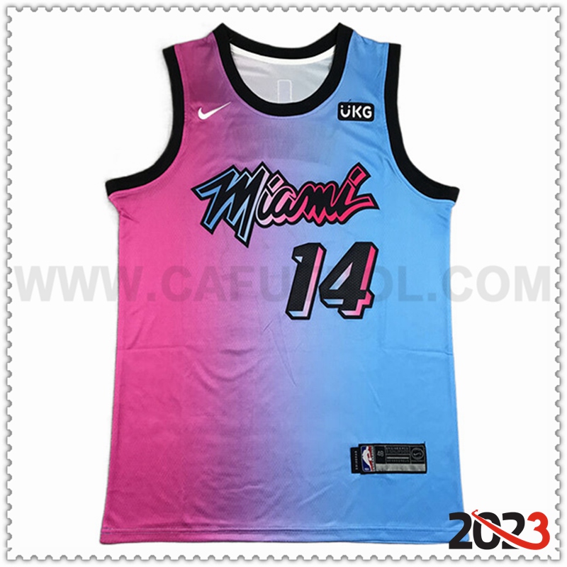 Camisetas Miami Heat (HERRO #14) 2023/24 Azul/Rosa