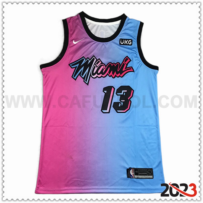 Camisetas Miami Heat (ADEBAYO #13) 2023/24 Azul/Rosa