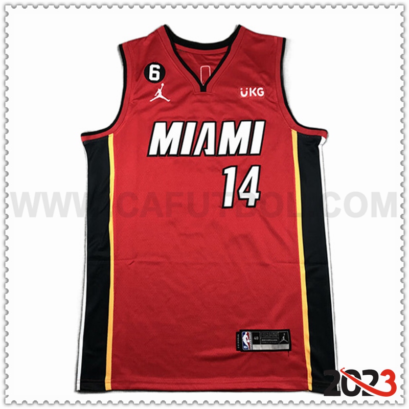 Camisetas Miami Heat (HERRO #14) 2023/24 Rojo -02