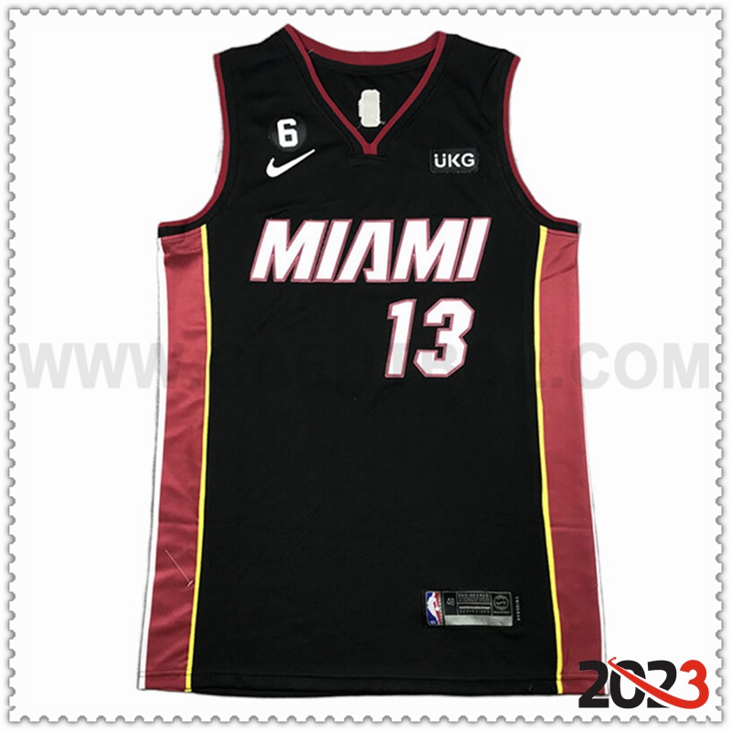 Camisetas Miami Heat (ADEBAYO #13) 2023/24 Negro -03