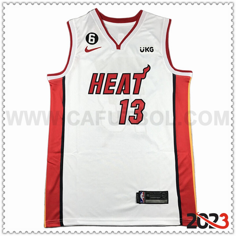 Camisetas Miami Heat (ADEBAYO #13) 2023/24 Blanco -04