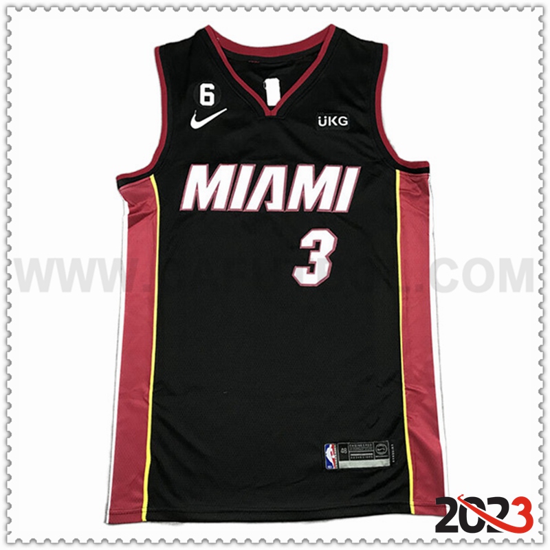 Camisetas Miami Heat (WADE #3) 2023/24 Negro -02