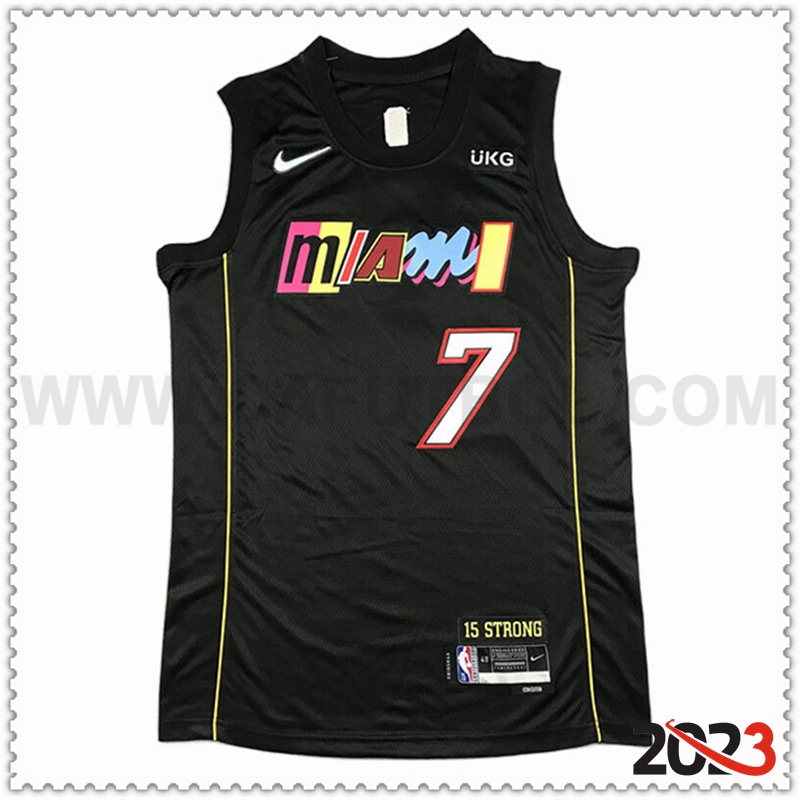 Camisetas Miami Heat (LOWRY #7) 2023/24 Negro -02