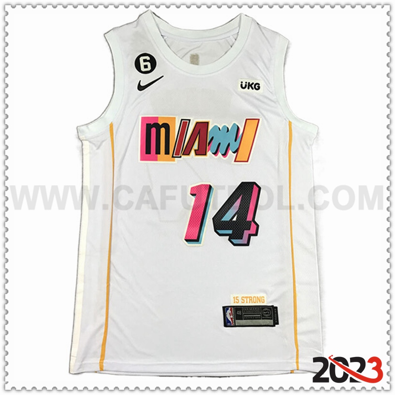 Camisetas Miami Heat (HERRO #14) 2023/24 Blanco -04