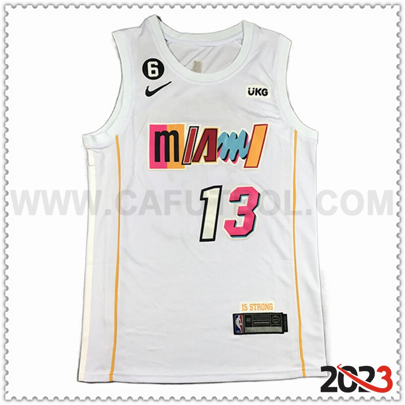 Camisetas Miami Heat (ADEBAYO #13) 2023/24 Blanco -03