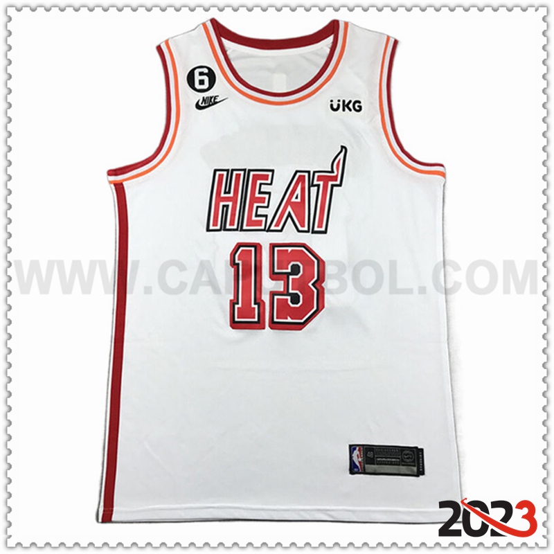 Camisetas Miami Heat (ADEBAYO #13) 2023/24 Blanco -02