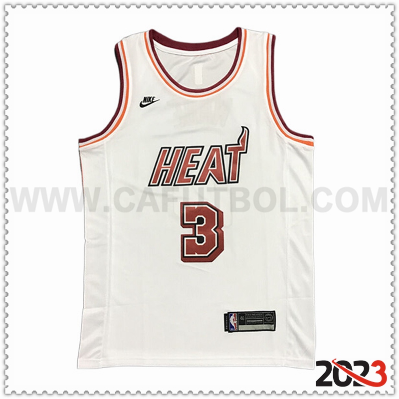 Camisetas Miami Heat (WADE #3) 2023/24 Blanco -02