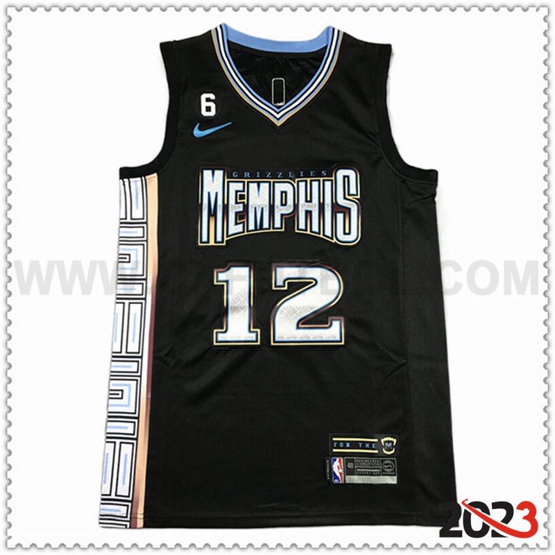 Camisetas Memphis Grizzlies (MORANT #12) 2023/24 Negro -02