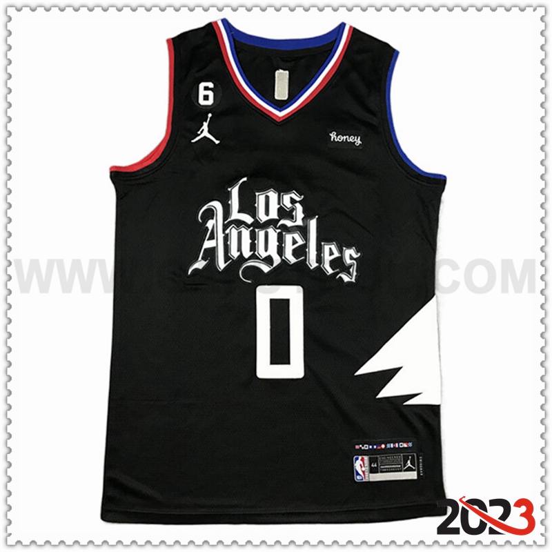 Camisetas Los Angeles Clippers (WESTBROOK #0) 2023/24 Negro -02