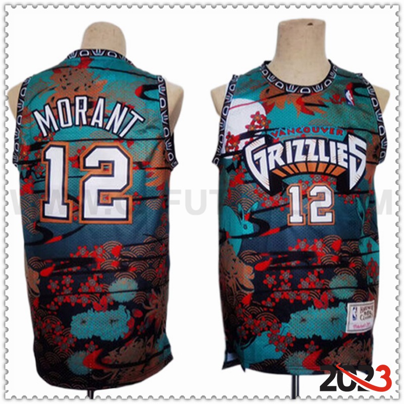 Camisetas Memphis Grizzlies (MORANT #12) 2023/24 Verde/Rojo