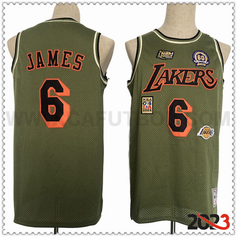 Camisetas Los Angeles Lakers (JAMES #6) 2023/24 Marrón