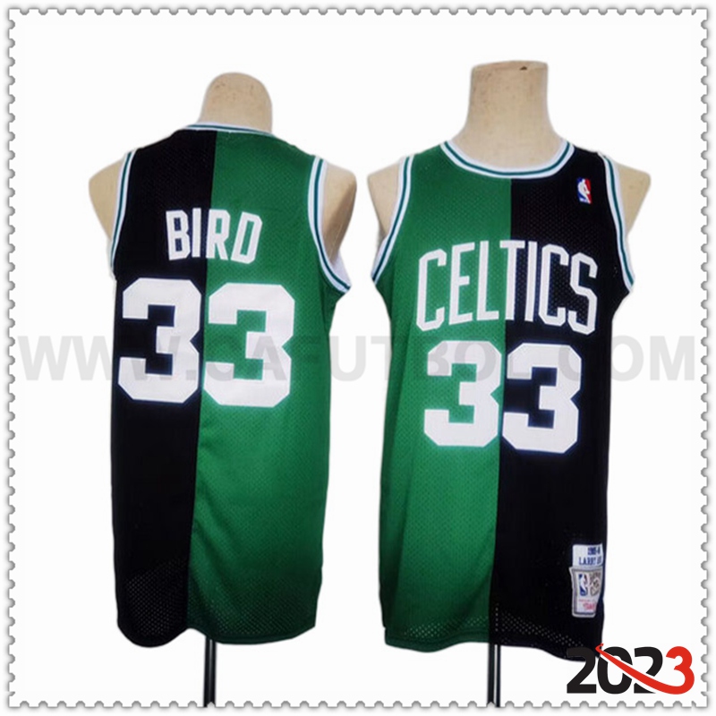 Camisetas Boston Celtics (BIRD #33) 2023/24 Negro/Verde