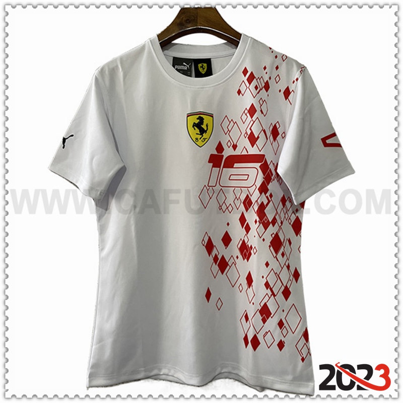 Camiseta de manga corta F1 Scuderia Ferrari Team Blanco 2023