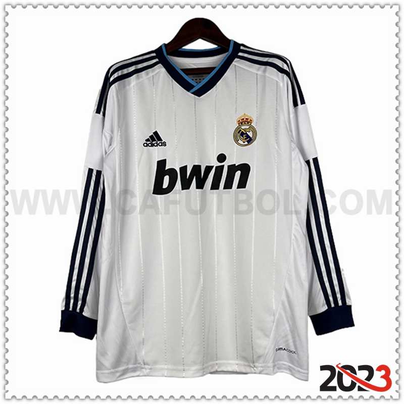 Primera Camiseta Retro Real Madrid Mangas largas 2012/2013