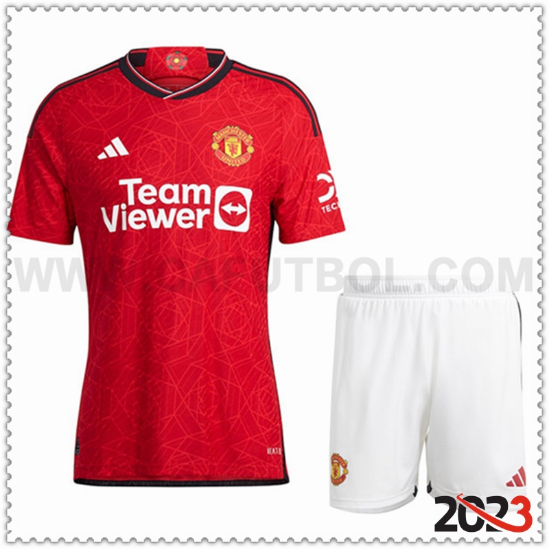 Primera Equipacion del Manchester United + Pantalones Cortos 2023 2024