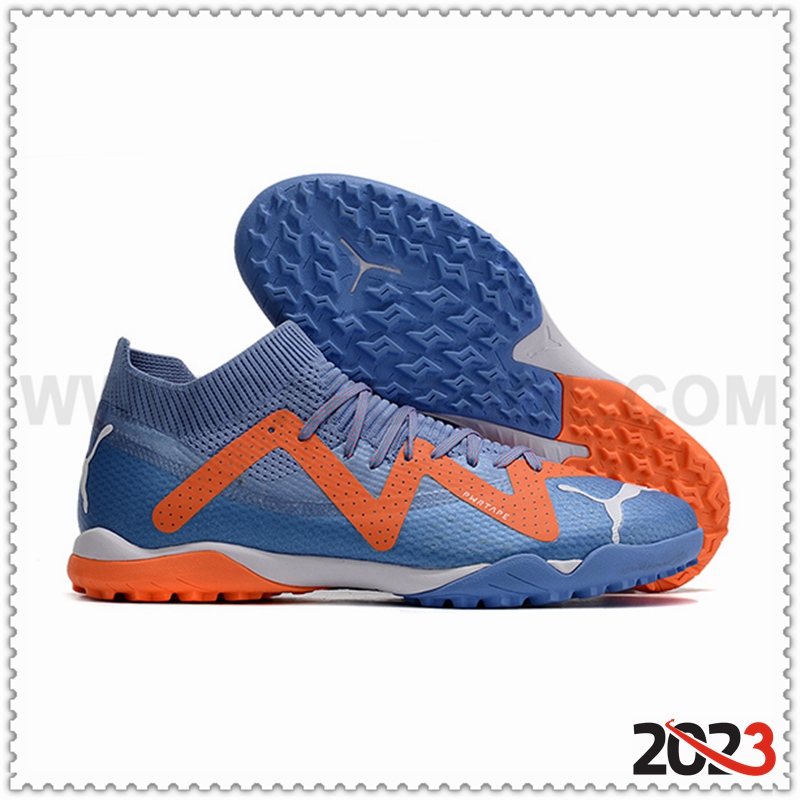 PUMA Zapatos de Futbol Future X Powercat Tokyo Match TF Azul/Naranja