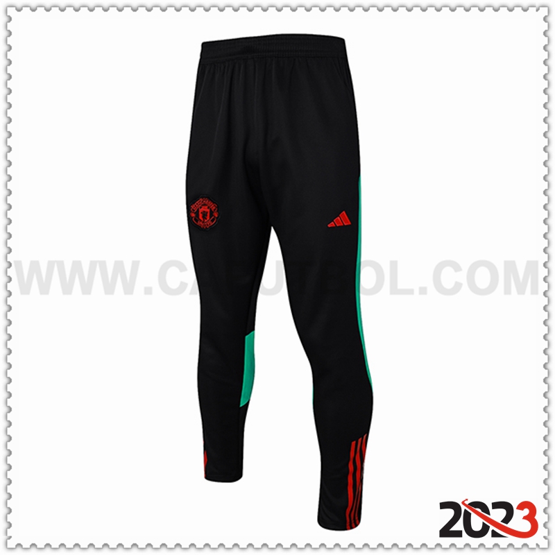 Pantalon Entrenamiento Manchester United Negro 2023 2024 -05