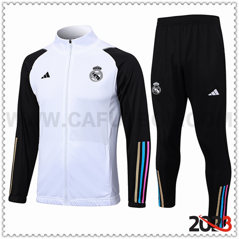 Chaqueta Chandal Futbol Real Madrid Blanco 2023 2024