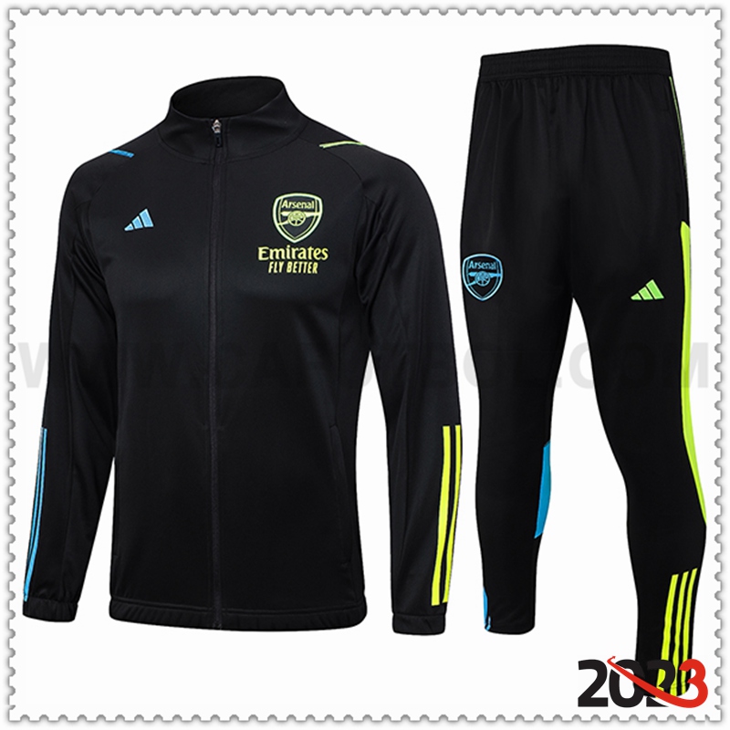 Chaqueta Chandal Futbol Arsenal Negro 2023 2024