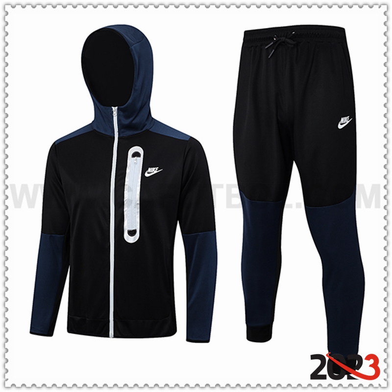 Rompevientos Con Capucha Chandal Nike Negro 2023 2024