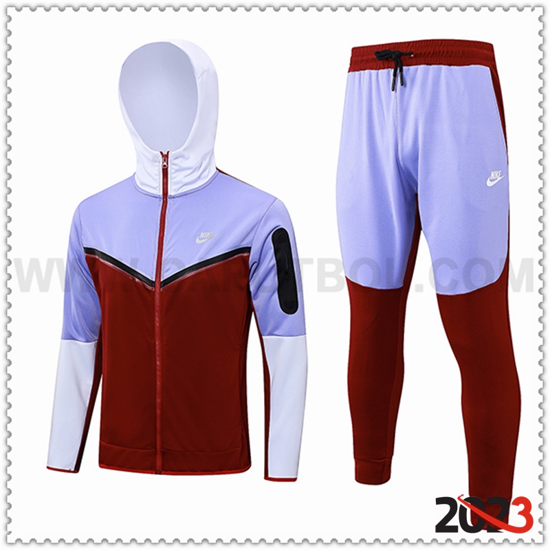 Rompevientos Con Capucha Chandal Nike Rojo/Violeta 2023 2024 -02