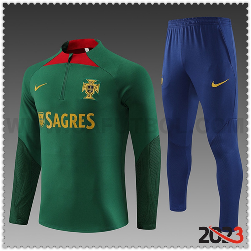 Chandal Futbol Portugal Ninos Verde 2023 2024