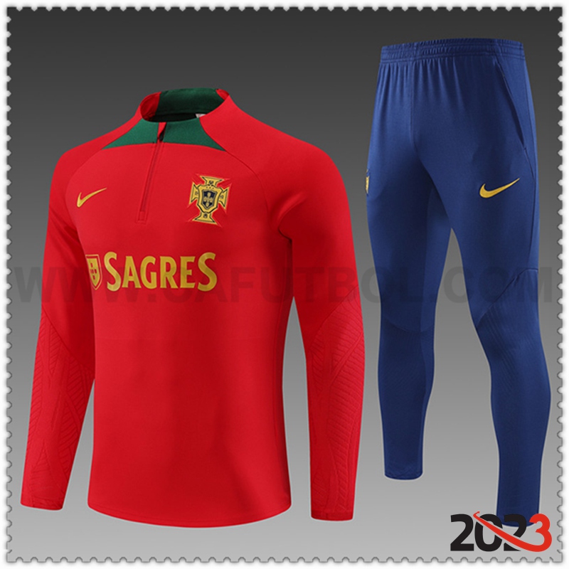 Chandal Futbol Portugal Ninos Rojo 2023 2024