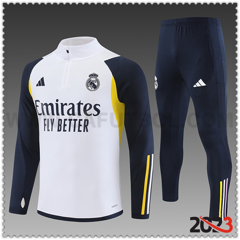 Chandal Futbol Real Madrid Ninos Blanco 2023 2024