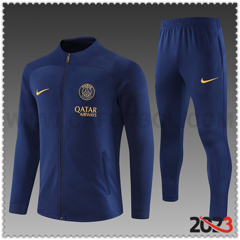 Chaqueta Chandal Futbol PSG Ninos Azul marino 2023 2024