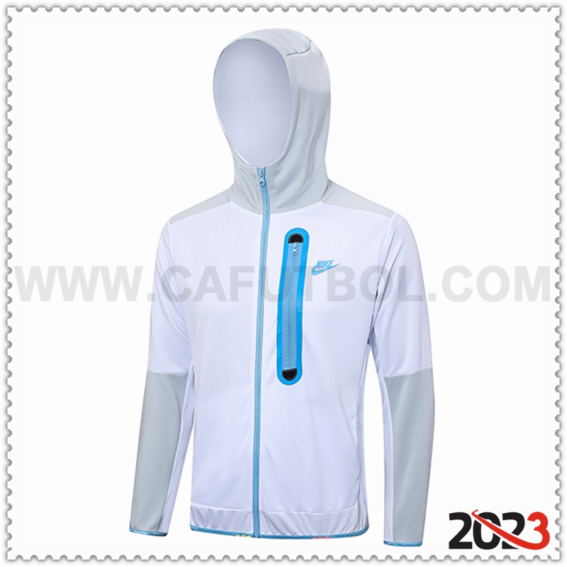 Chaqueta Con Capucha Nike Blanco 2023 2024 -02