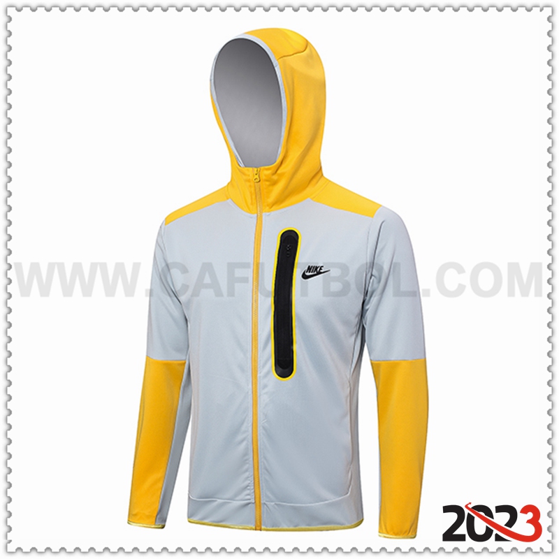 Chaqueta Con Capucha Nike Gris Claro 2023 2024