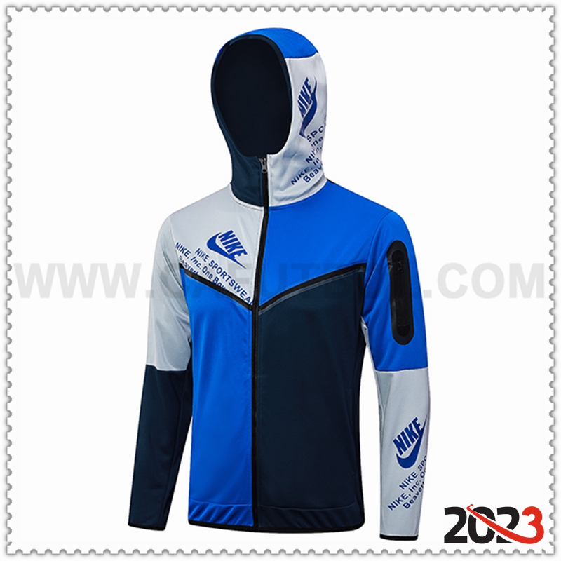 Chaqueta Con Capucha Nike Azul 2023 2024 -02