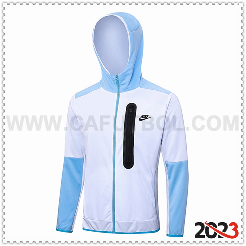 Chaqueta Con Capucha Nike Blanco/Azul 2023 2024