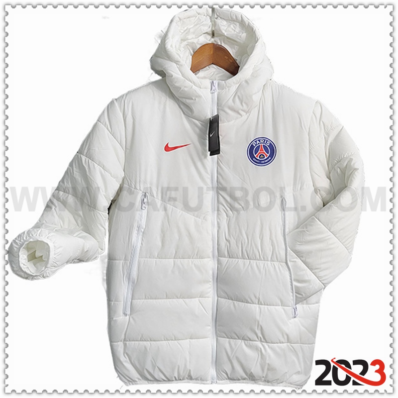 Chaqueta Con Capucha PSG Blanco 2023 2024