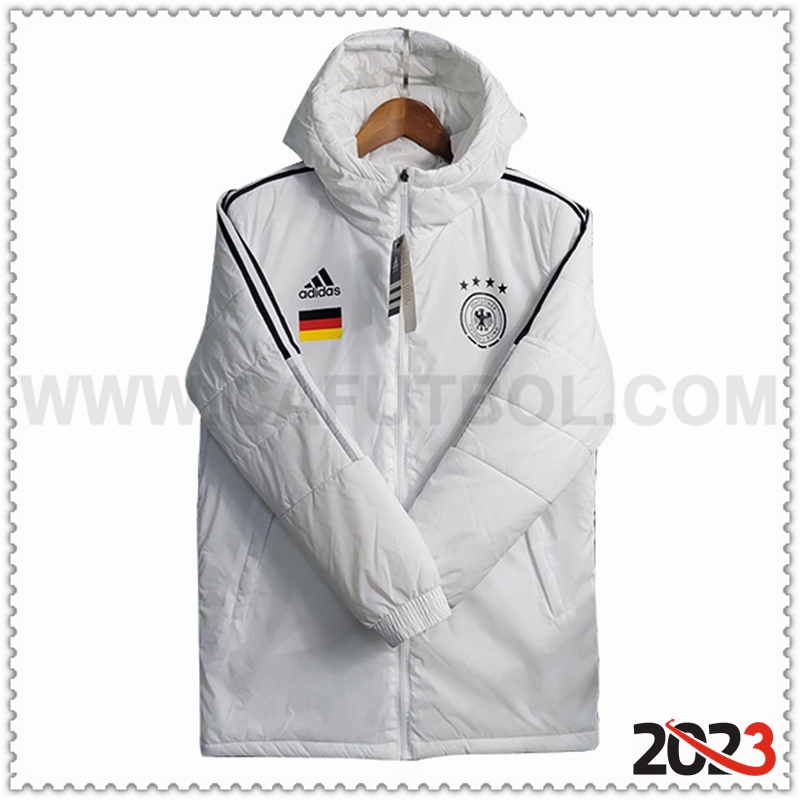 Chaqueta Con Capucha Alemania Blanco 2023 2024