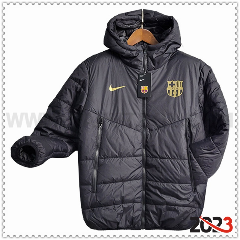 Chaqueta Con Capucha FC Barcelona Negro 2023 2024