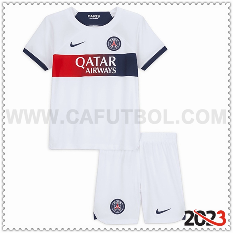 Segunda Equipacion del PSG Ninos 2023 2024