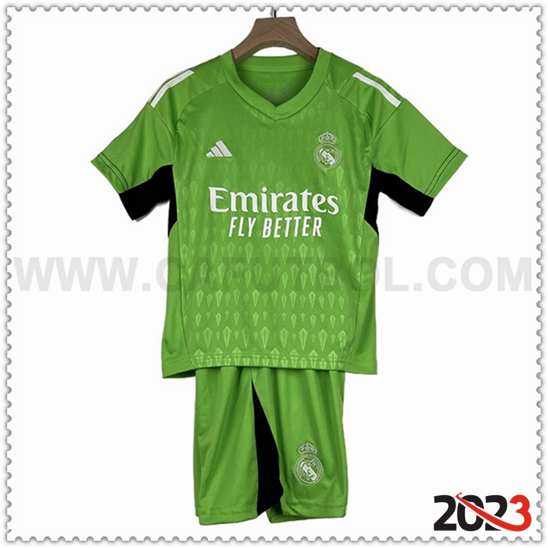 Equipacion del Portero Real Madrid Ninos Verde 2023 2024