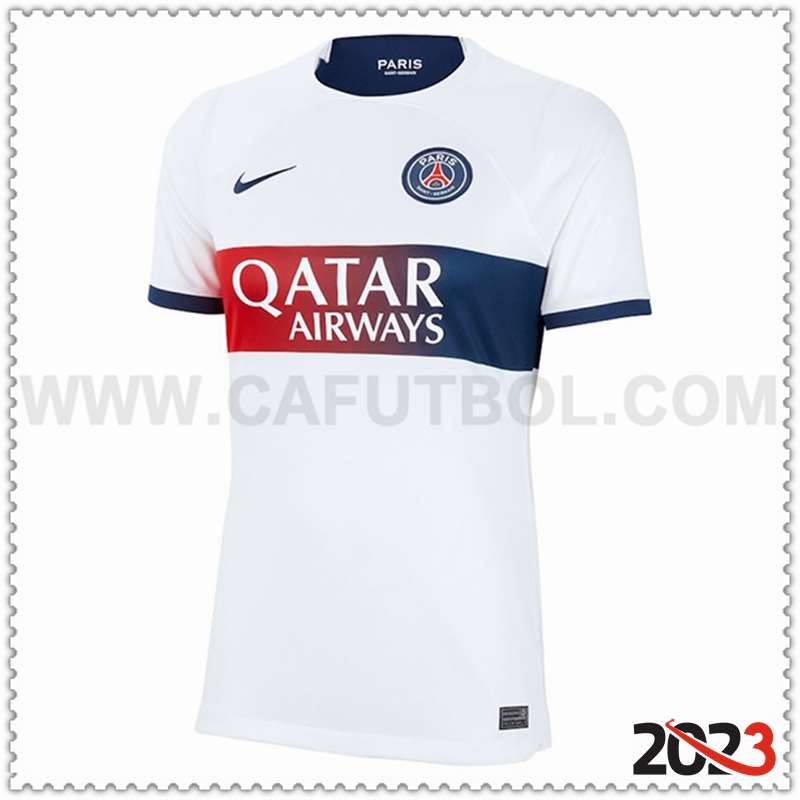 Segunda Camiseta Futbol PSG Mujer 2023 2024