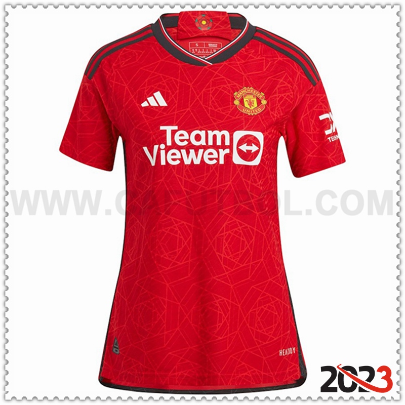 Primera Camiseta Futbol Manchester United Mujer 2023 2024