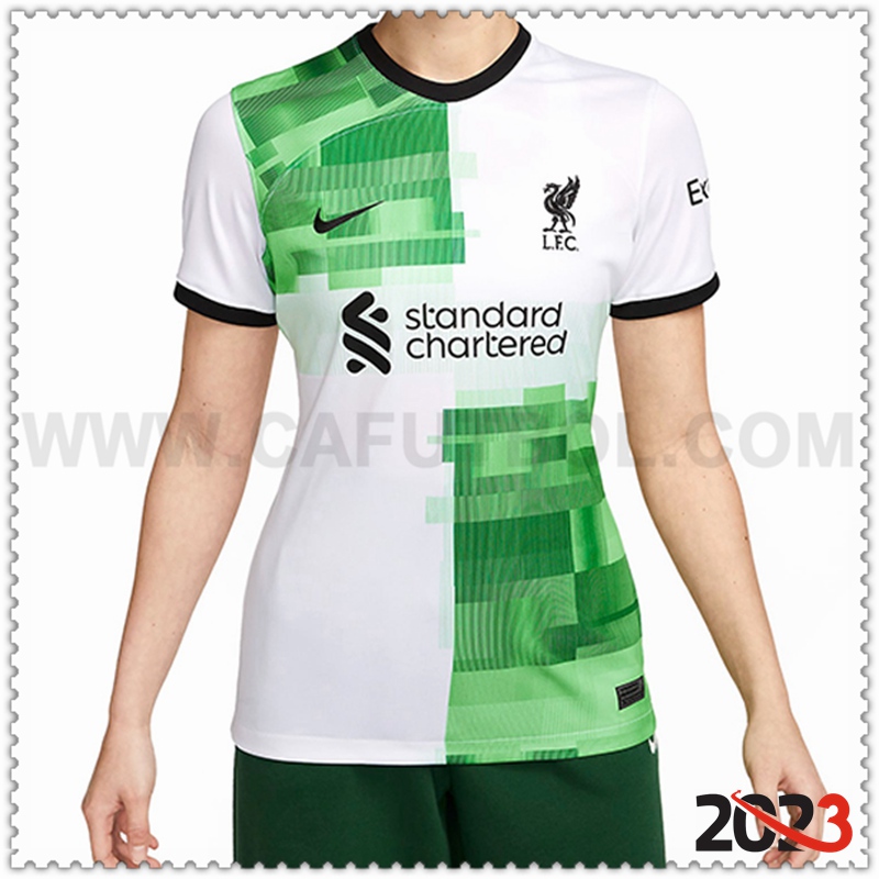 Segunda Camiseta Futbol FC Liverpool Mujer 2023 2024