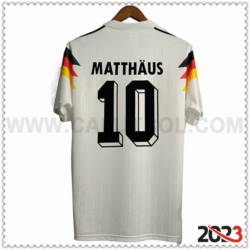 Primera Camiseta Retro Alemania 10#MATTHAUS 1990