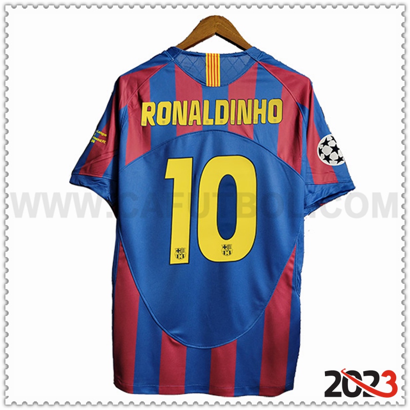 Primera Camiseta Retro FC Barcelona 10#RONALDINHO 2006/2007