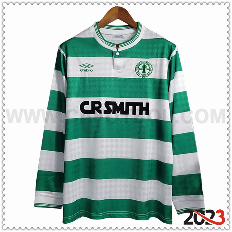 Primera Camiseta Retro Celtic FC Manga larga 1987/1988