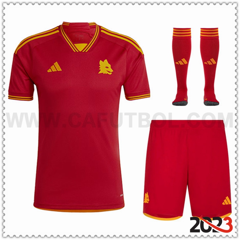 Primera Equipacion del AS Roma (Pantalones + Calcetines) 2023 2024