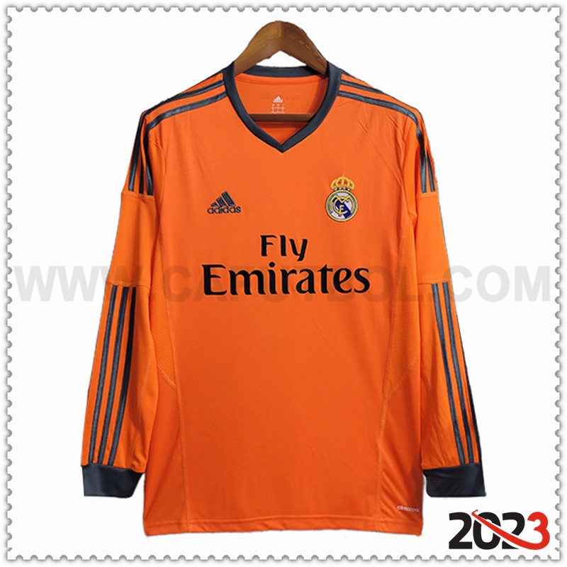 Segunda Camiseta Retro Real Madrid Mangas largas 2013/2014