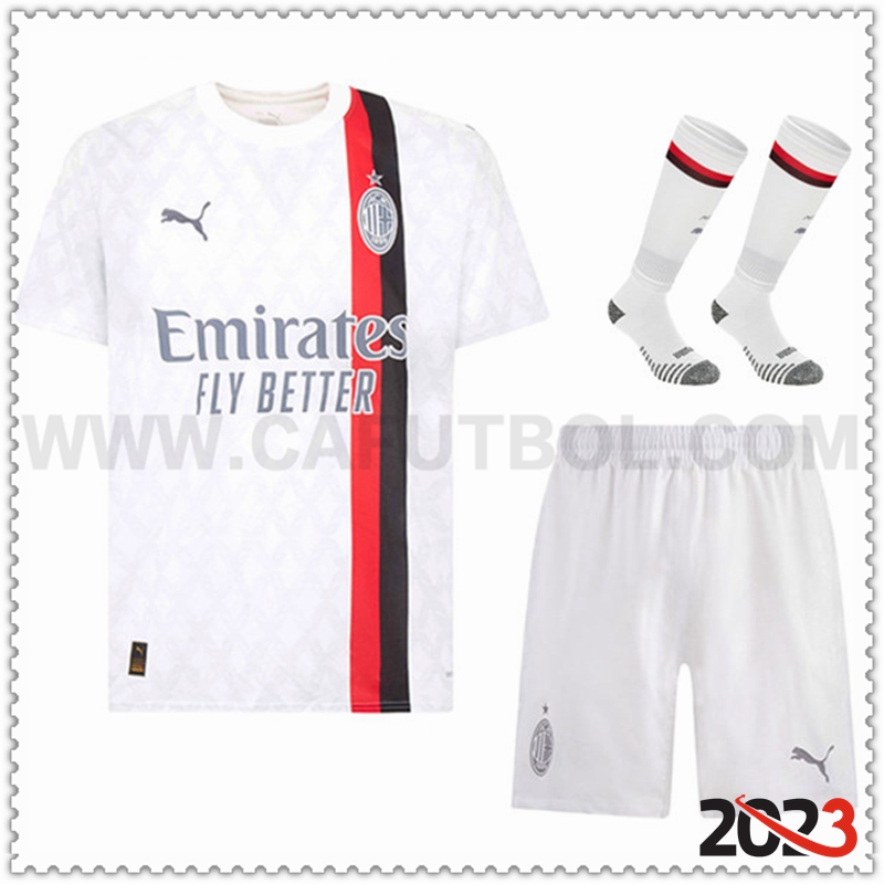 Segunda Equipacion del AC Milan (Pantalones + Calcetines) 2023 2024