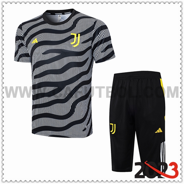 Camiseta Entrenamiento + Cortos Juventus Negro/Gris 2023 2024
