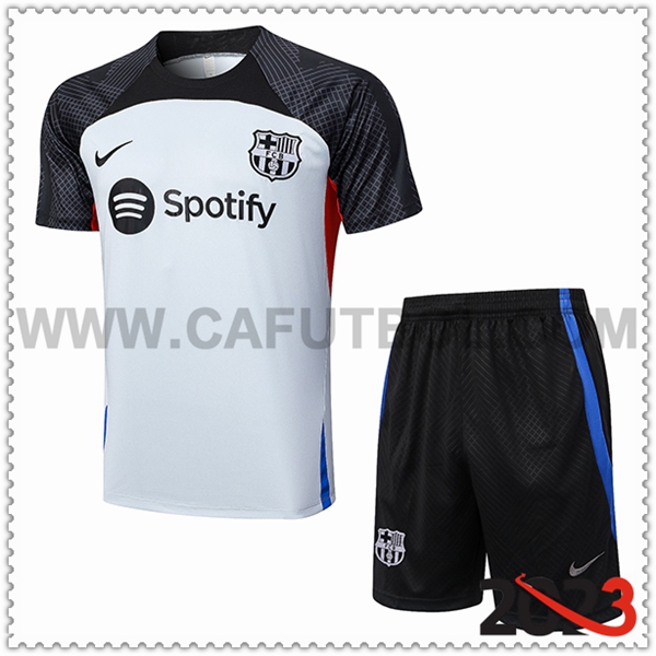 Camiseta Entrenamiento + Cortos FC Barcellona Gris 2023 2024 -02