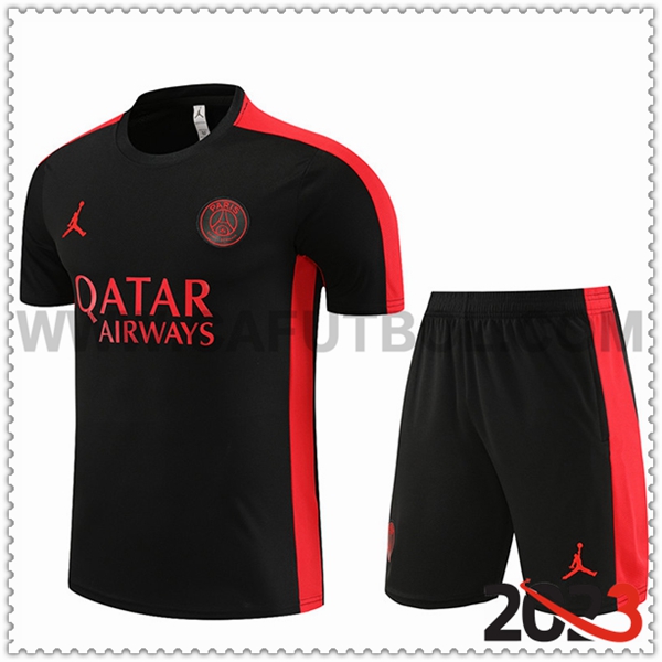 Camiseta Entrenamiento + Cortos Jordan PSG Negro 2023 2024